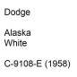 Preview: Dodge, Alaska White, C-9108-E (1958).